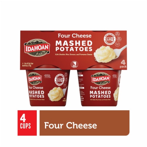 Idahoan® Four Cheese Mashed Potatoes Cups Perspective: front