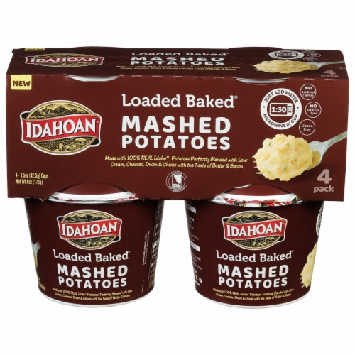 Idahoan® Loaded Baked® Mashed Potatoes Cups Perspective: front