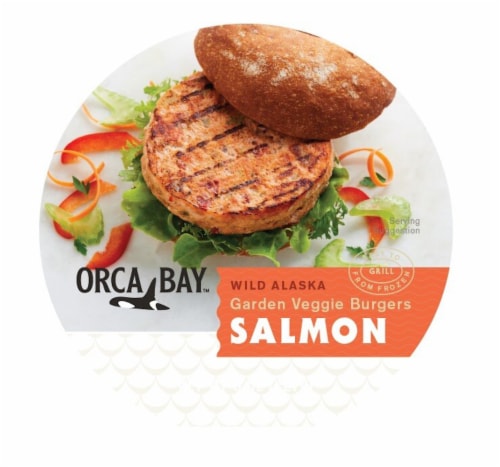 Orca Bay™ Wild Alaska Garden Veggie Salmon Burgers Perspective: front