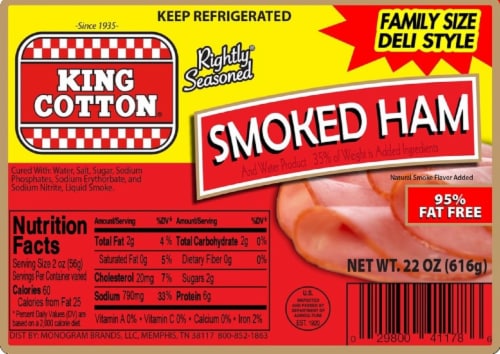 King Cotton Smoked Ham Perspective: front