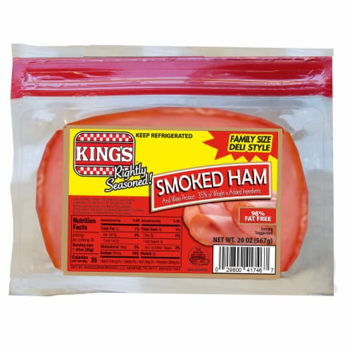 King's Rightly Seasoned Smoked Ham Lunchmeat Perspective: front