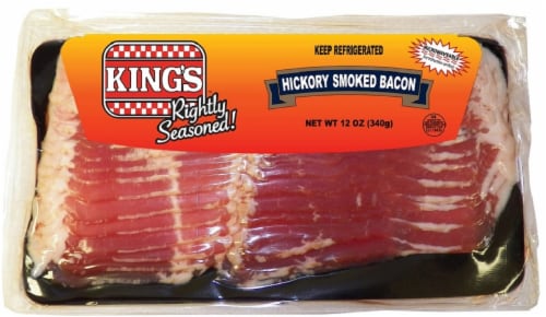 King's™ Rightly Seasoned Hickory Smoked Sliced Bacon Perspective: front