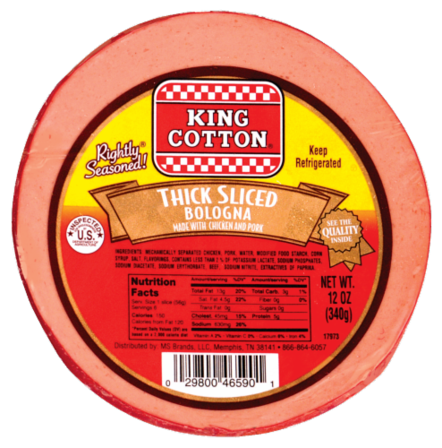 King Cotton® Thick Sliced Bologna Perspective: front