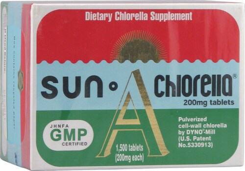Sun Chlorella  A Dietary Supplement Tablets 200mg Perspective: front