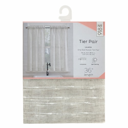 No. 918 Louette Window Panels - Linen Perspective: front