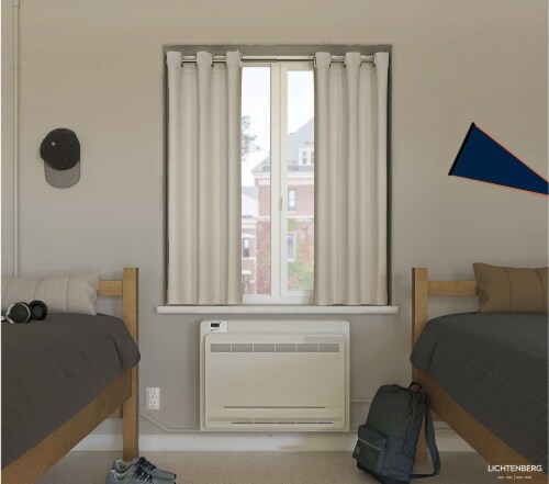 Sun Zero Blackout Curtain Pair with Rod - Gray Perspective: front