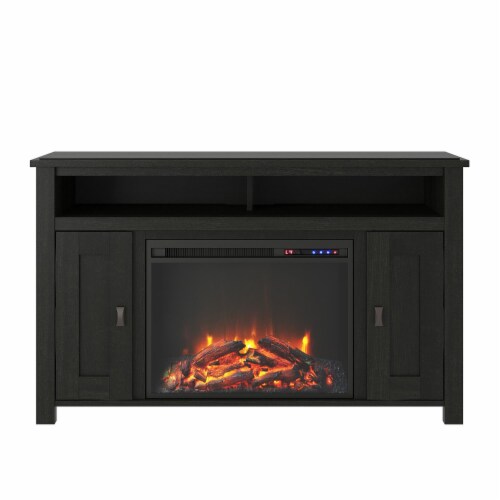 Ameriwood Home Farmington Electric Fireplace TV Console up to 50 in Black Oak 1 Fred Meyer