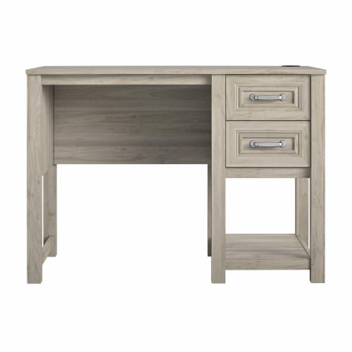 Sierra Ridge Levi Single Pedestal Kids’ Desk, Light Walnut Perspective: front