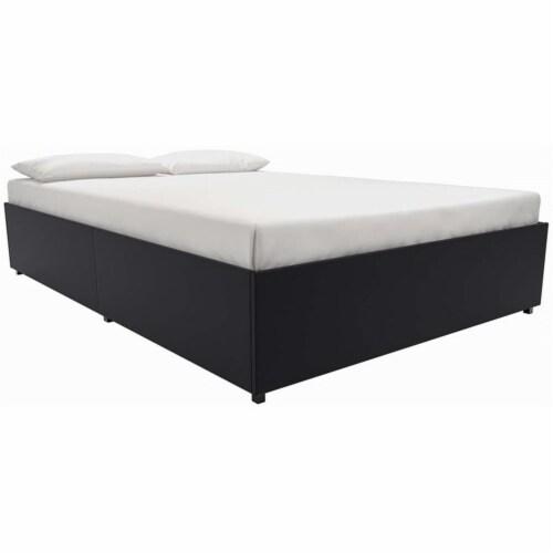 DHP Maven Faux Leather Upholstered Queen Platform Storage Bed in Black 1 Kroger