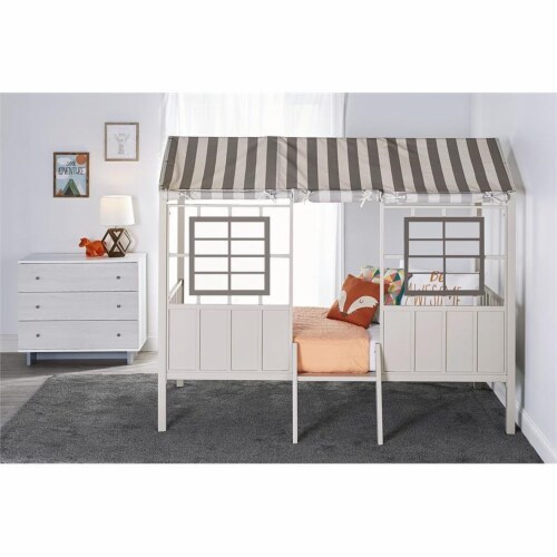 Little Seeds Rowan Valley Forest Twin Loft Bed in Grey Taupe 1 Harris Teeter