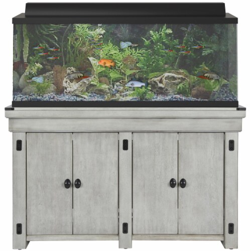 Wildwood 55 Gallon Aquarium or Terrarium Tank Stand Rustic White 15.75 x 50.00 x 30.00 Harris Teeter