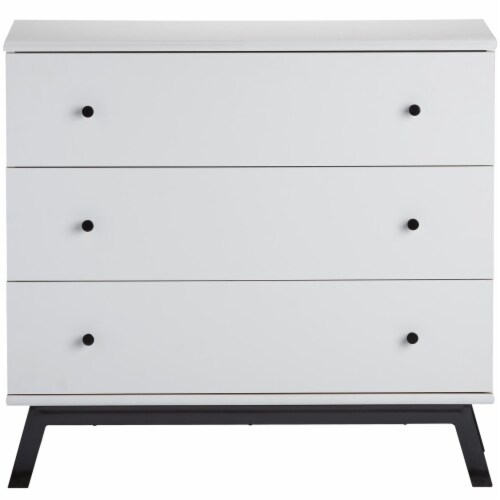 Little Seeds Rowan Valley Lark Urban 3 Drawer Dresser with Angled Metal Base White 17.94 x 35.56 x 33.00 Harris Teeter