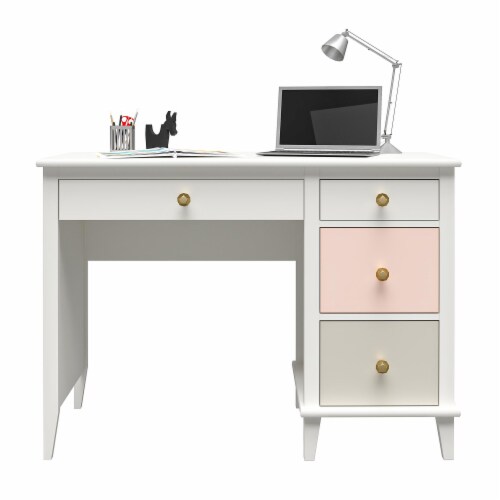 Three tone monarch hill poppy grey and white desk discount