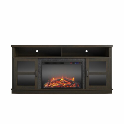 Ayden Park Fireplace TV Stand for TVs up to 65 , Espresso, 19.63 x 63.