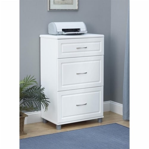 Ameriwood Home Kendall 24 3 Drawer Base Cabinet in White 1 Kroger
