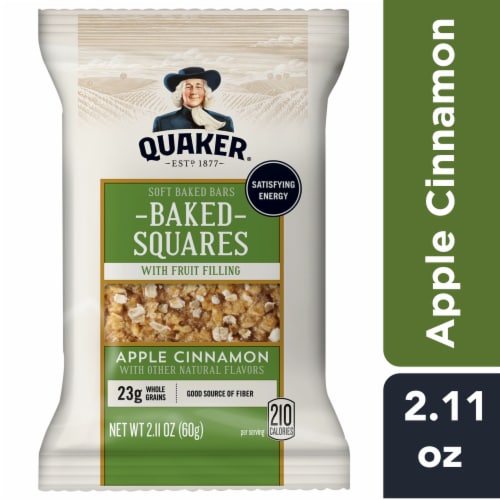 Quaker Chewy® Baked Squares Apple Cinnamon Granola Bar Perspective: front