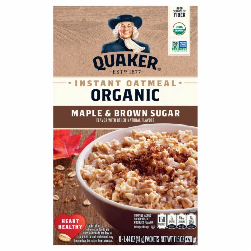 Quaker Select Starts Maple and Brown Sugar Organic Instant Oatmeal Perspective: front