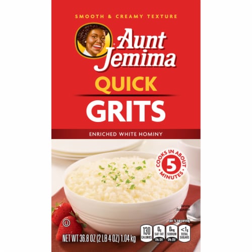 Aunt Jemima Quick Grits Enriched White Hominy Breakfast Perspective: front