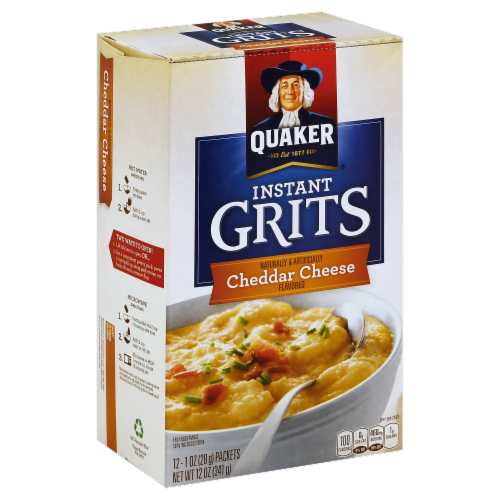 Quaker® Instant Grits Cheddar Cheese Perspective: front
