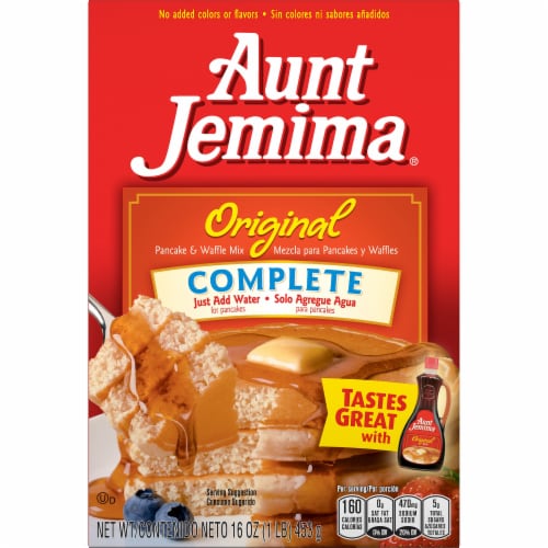 Aunt Jemima Pancake and Waffle Mix Perspective: front