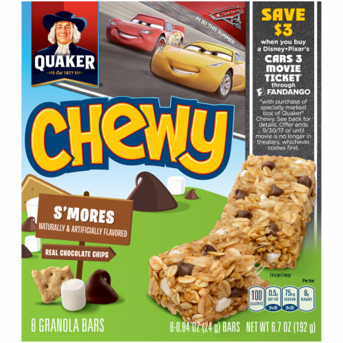 Quaker S'Mores Chewy Granola Bars Perspective: front