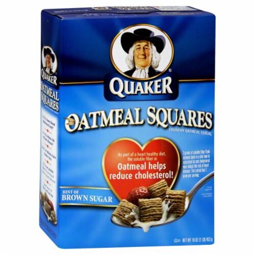 Quaker Oatmeal Squares Cereal with Brown Sugar Perspective: front