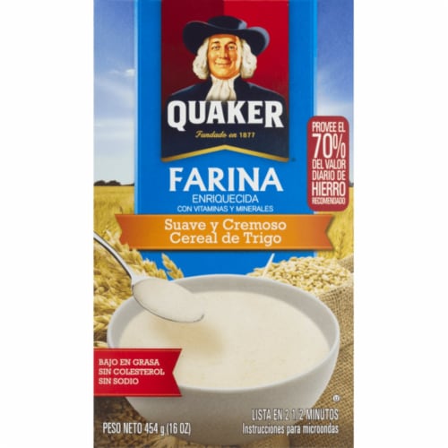 Quaker Farina Perspective: front