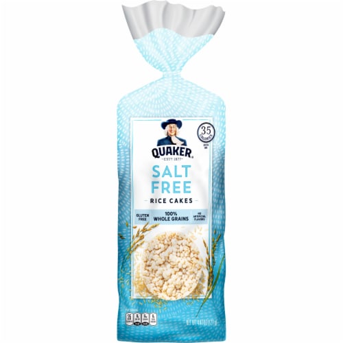 Quaker® Plain Unsalted Salt Free Rice Cakes Snacks Perspective: front