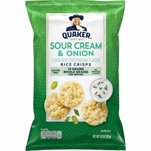 Quaker®  Sour Cream & Onion Flavored Rice Crisps Perspective: front