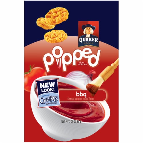 Quaker BBQ Popped Rice Snacks Perspective: front