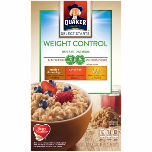 Quaker Weight Control Instant Oatmeal Variety Pack Perspective: front