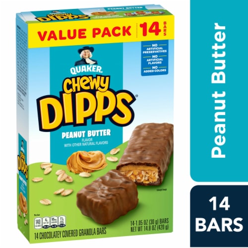 Quaker Chewy® Dipps Peanut Butter Granola Bars Perspective: front