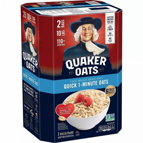 Quaker Oats Quick 1-Minute Oatmeal (10 lb.) Perspective: front