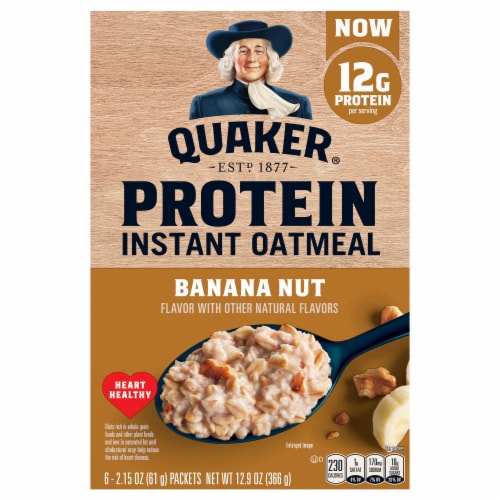 Quaker® Banana Nut Protein Instant Oatmeal Perspective: front