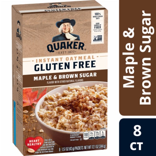 Quaker® Gluten Free Maple & Brown Sugar Instant Oatmeal Perspective: front