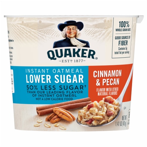 Quaker® Lower Sugar Cinnamon & Pecan Instant Oatmeal