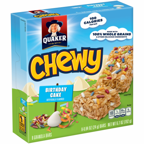 Quaker Chewy Birthday Cake Granola Bars, 8 ct / 0.84 oz QFC