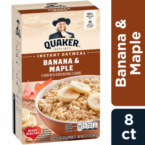 Quaker® Banana & Maple Instant Oatmeal Perspective: front