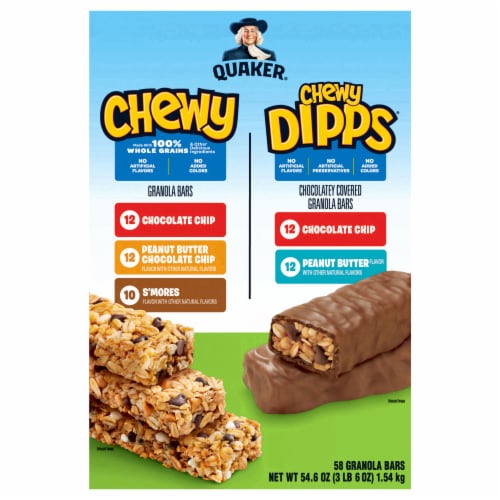 Quaker Chewy Granola Bars & Chewy Dipps Variety Pack Perspective: front