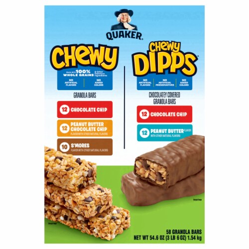 Quaker® Chewy Granola Bars & Chewy Dipps Variety Pack Perspective: front