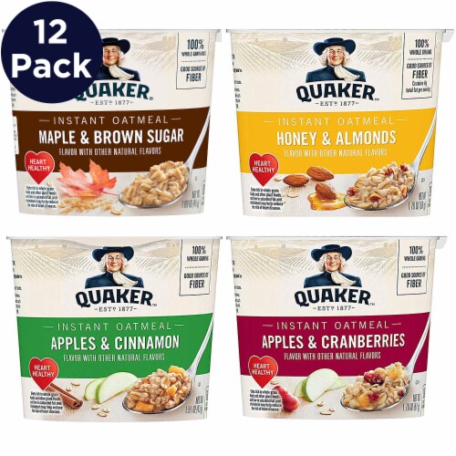Quaker Express Instant Oatmeal Cups Variety Pack Perspective: front
