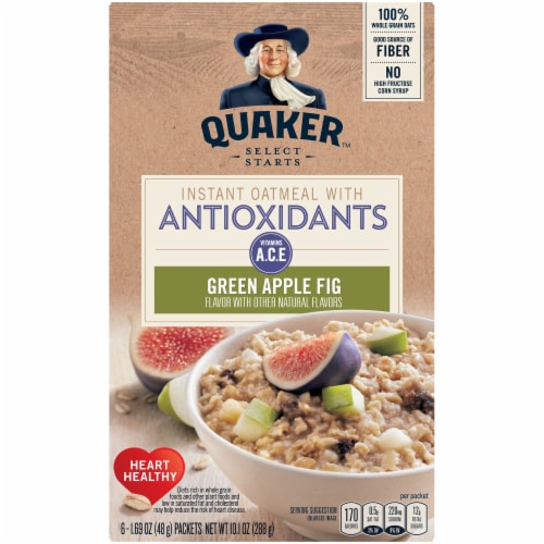 Quaker™ Antioxidants Green Apple Fig Instant Oats Perspective: front