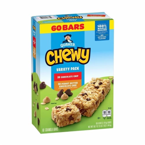 Quaker Camp Chewy Granola Bars Variety Pack (60 Count) Perspective: front