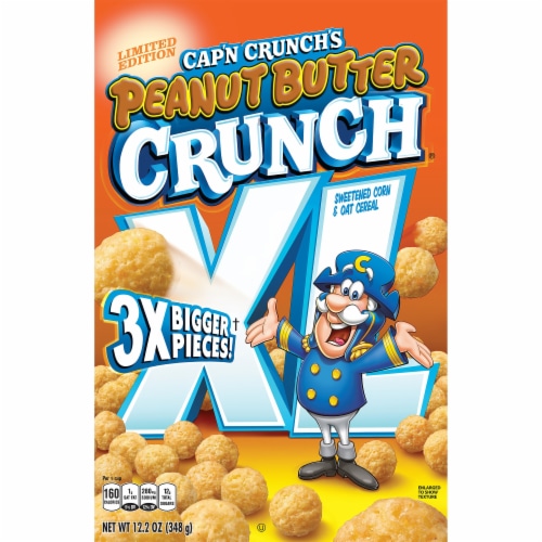 Cap'N Crunch Peanut Butter Crunch Sweetened Corn & Oat Cereal Perspective: front
