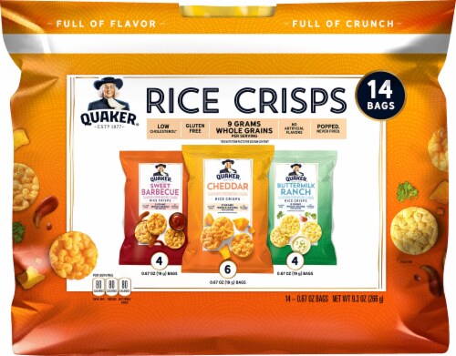 Quaker® Rice Crisp Sweet Barbecue Cheddar and Buttermilk Ranch Variety ...