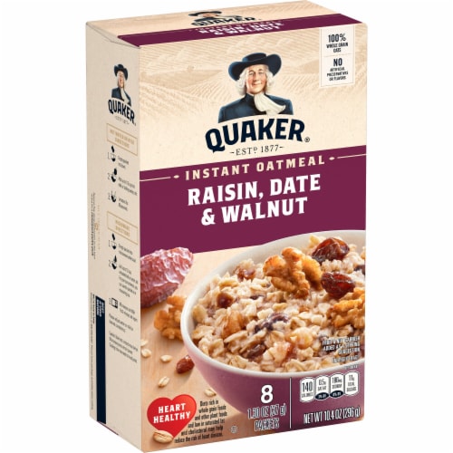 Quaker® Raisin Date Walnut Instant Oatmeal Perspective: front