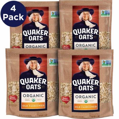 Quaker Organic Old Fashioned Oats Case Perspective: front