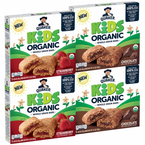 Quaker Kids Organic Whole Grain Bars Perspective: front