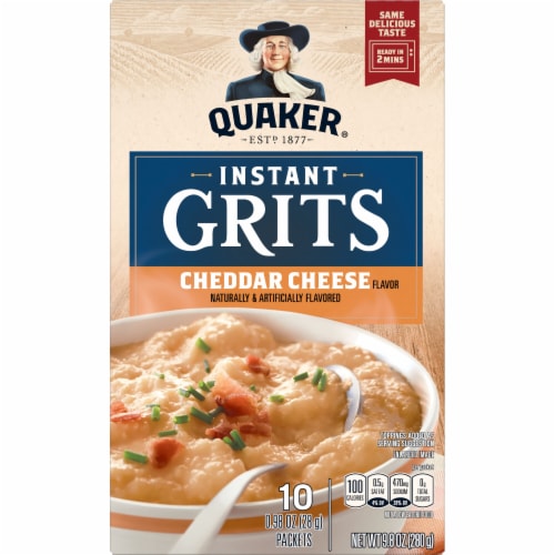 Quaker® Cheddar Cheese Instant Grits Perspective: front