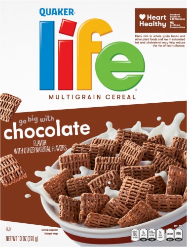 Quaker Life Chocolate Cereal Perspective: front